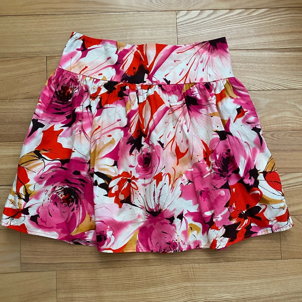 Forever 21 Pink Floral Skirt